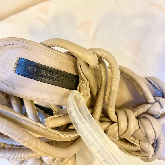 Authentic Burberry Prorsum knotted leather platform sandals - Picture 12 of 14
